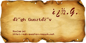 Ágh Gusztáv névjegykártya