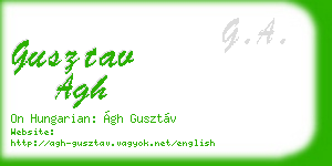 gusztav agh business card