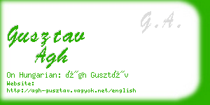 gusztav agh business card